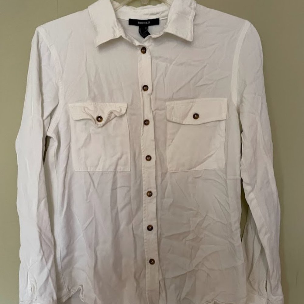 Women's White Button Down